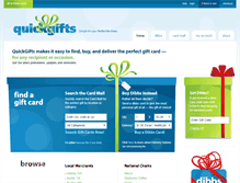 Tablet Screenshot of giftcards.quickgifts.com